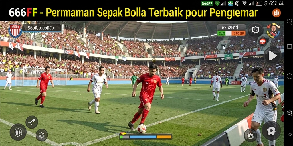 Tampilan gameplay mendebarkan dari 666FF yang menampilkan keahlian sepak bola.