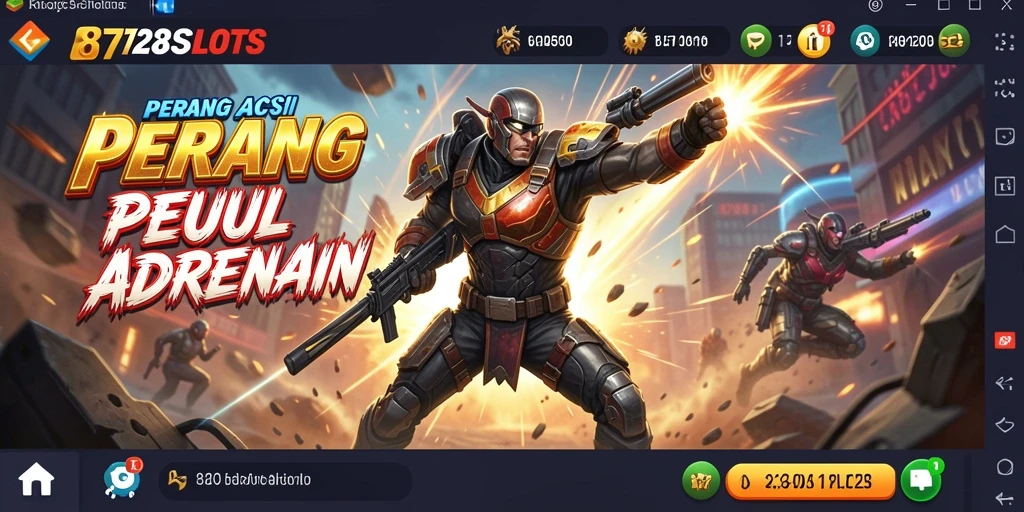 Tampilan aksi mendebarkan di gameplay 8728SLOTS.