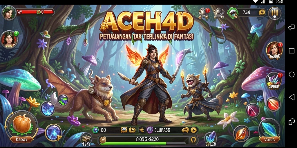 Tampilan gameplay <strong>ACEH4D</strong> yang memukau saat menjelajahi dunia petualangan.