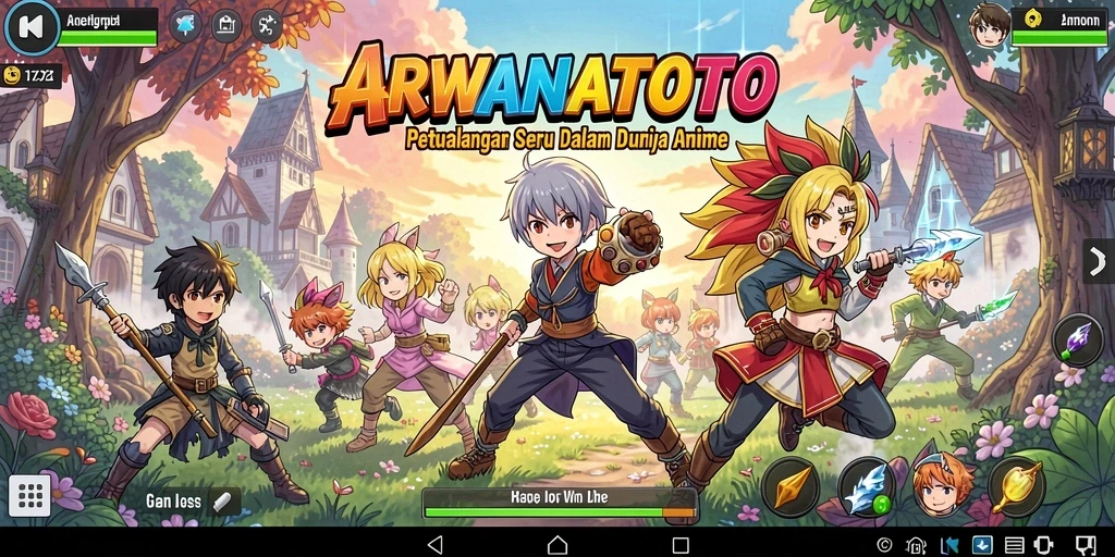 Tampilan dinamis dari karakter dan dunia dalam ARWANATOTO.