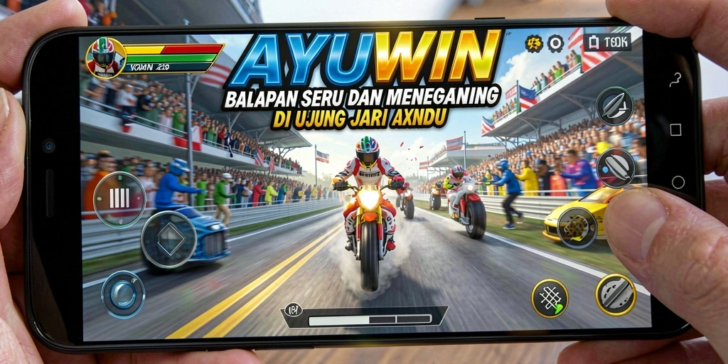 Tampilan gameplay Racing AYUWIN yang mendebarkan dan penuh aksi.