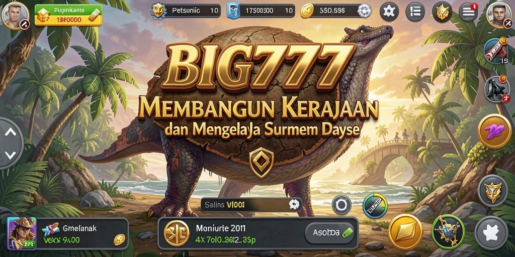 Screenshot gameplay yang menampilkan kerajaan yang megah dan dinamis di BIG777.