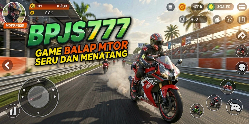 Tampilan seru gameplay balap motor di BPJS777.