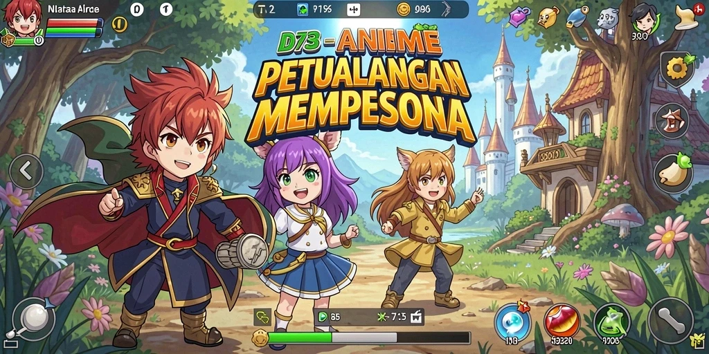 Screenshot menunjukkan karakter utama dalam aksi yang dinamis.