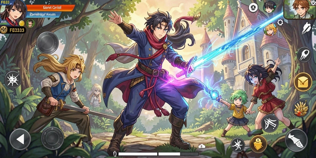 Tampilan gameplay FB333 dengan karakter anime yang menakjubkan.