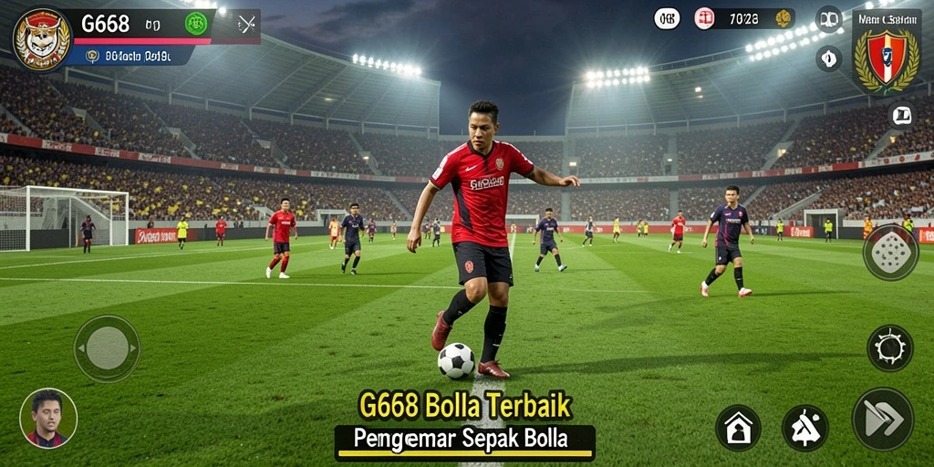 G668 menampilkan aksi seru dalam permainan sepak bola.