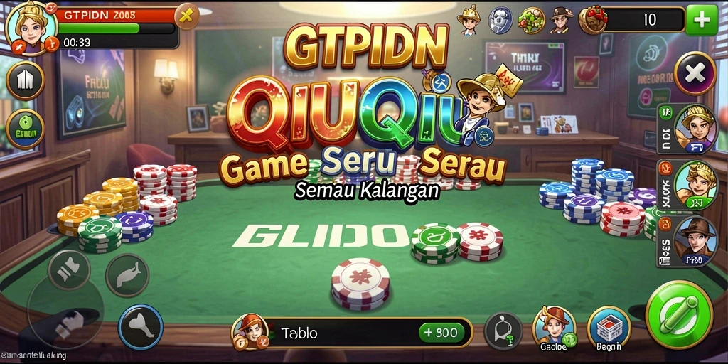 Tampilan gameplay seru GTPIDN saat bermain QiuQiu.