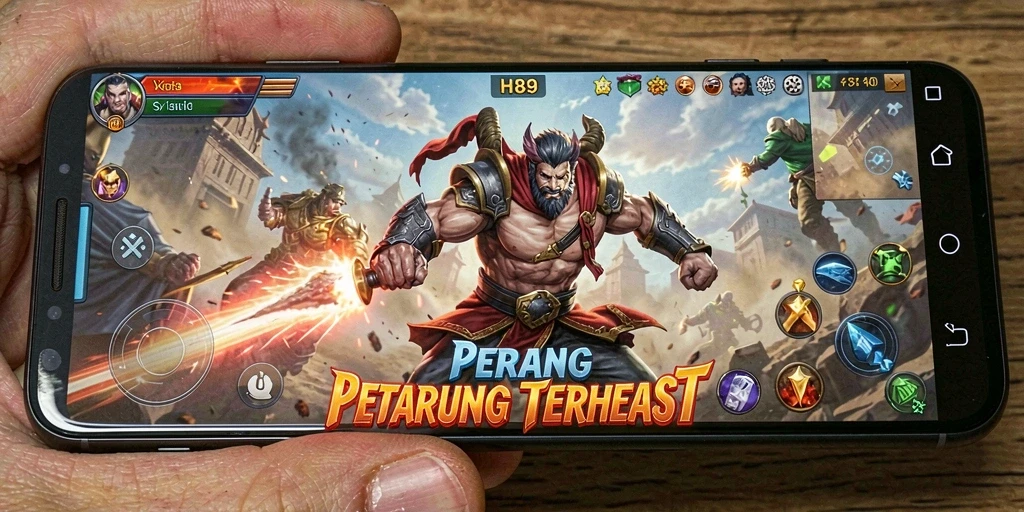 Screenshot H89 menampilkan aksi pertarungan yang intens dan dramatis.