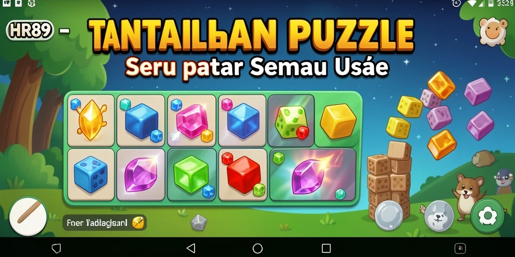 Gameplay seru dan menantang dalam HR89 dengan berbagai puzzle menarik.