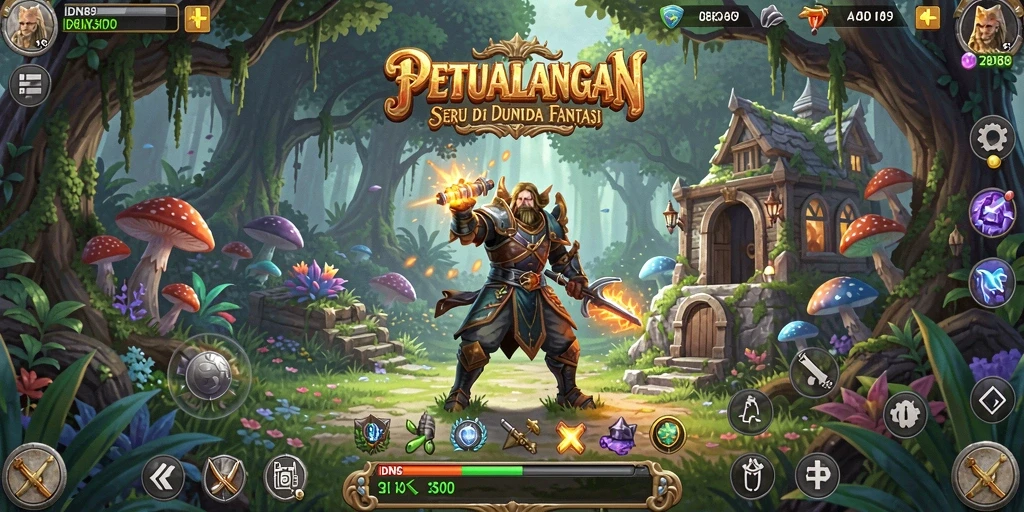 Screenshot IDN89 menampilkan aksi seru dalam dunia petualangan.