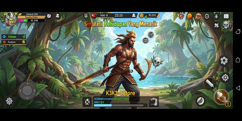 Gameplay K3K3 yang menggembirakan dengan simulasi interaksi yang realistis.