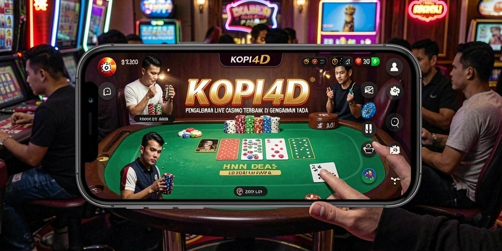 Screenshot KOPI4D menampilkan gameplay Live Casino yang menegangkan dan interaktif.