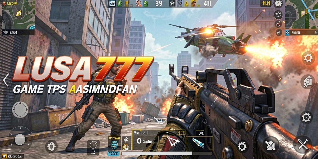 Screenshot LUSA777 menampilkan pertempuran TPS mendebarkan dengan grafis menawan.