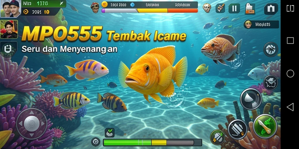 Tampilan seru dari gameplay MPO555 yang penuh warna.