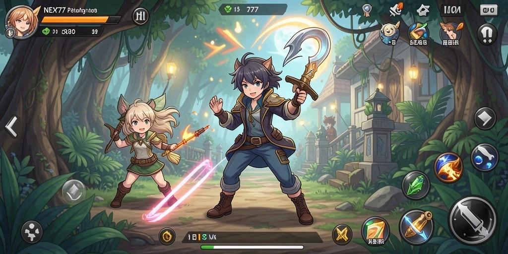 Gameplay menarik dari NEX777 yang penuh warna dan karakter Anime.
