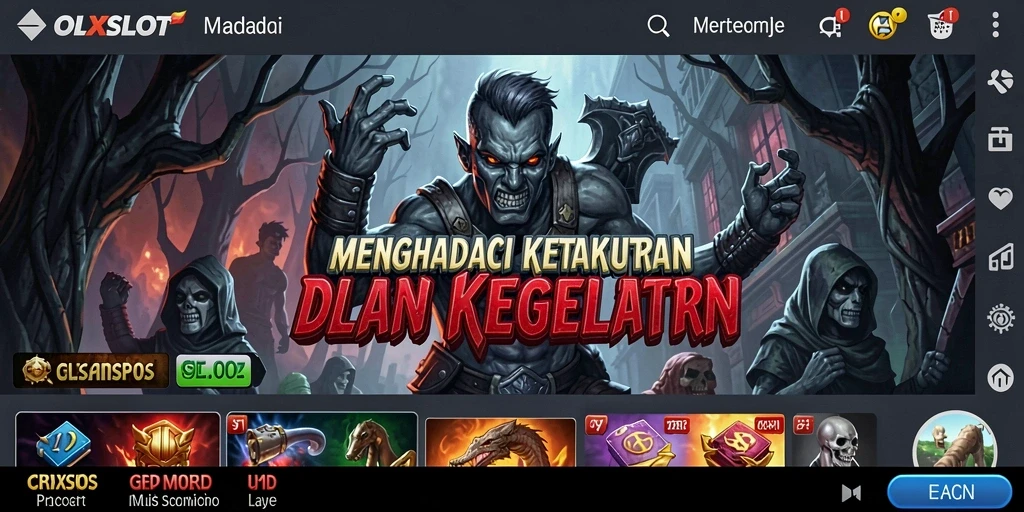 Screenshot menunjukkan gameplay OLXSLOT yang penuh dengan ketegangan.