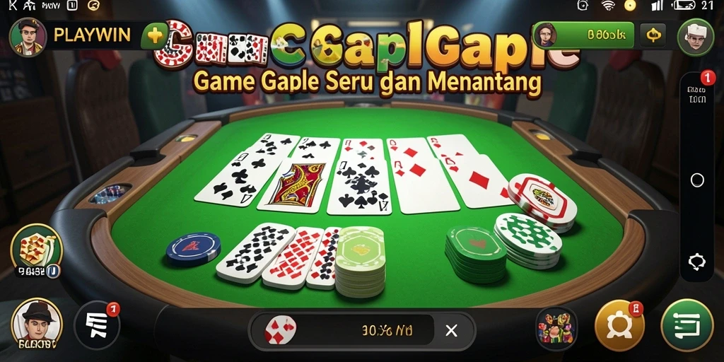Screenshot gameplay Gaple yang menarik dan menantang di PLAYWIN.