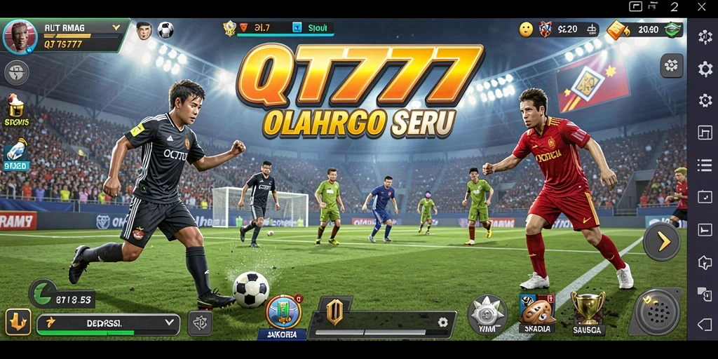 Screenshot utama QT777 menampilkan gameplay seru dalam pertandingan olahraga.