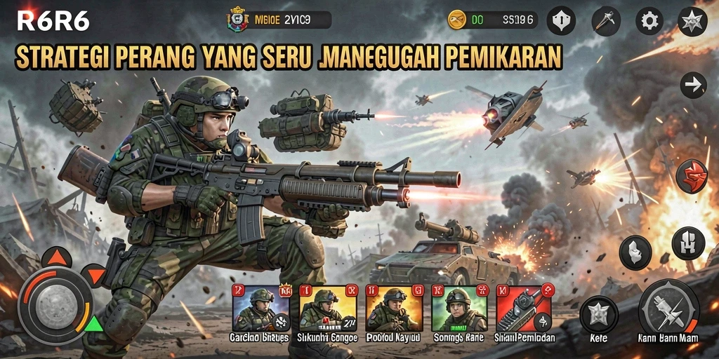 Tampilan gameplay menarik dari R6R6 menunjukkan strategi yang mendebarkan.