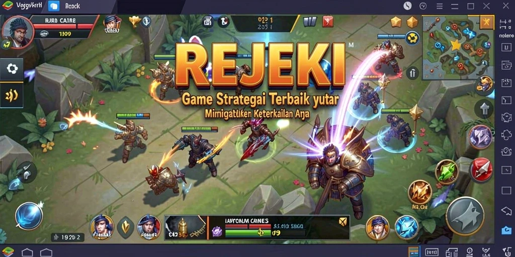 Tampilan gameplay menegangkan dari REJEKI yang penuh strategi.