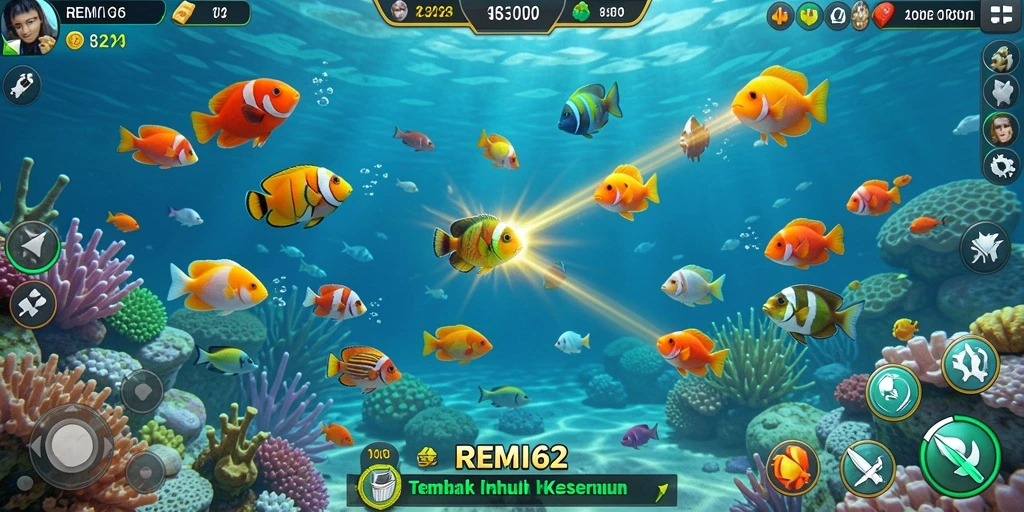 Tampilan gameplay REMI62 yang penuh warna dan interaktif.