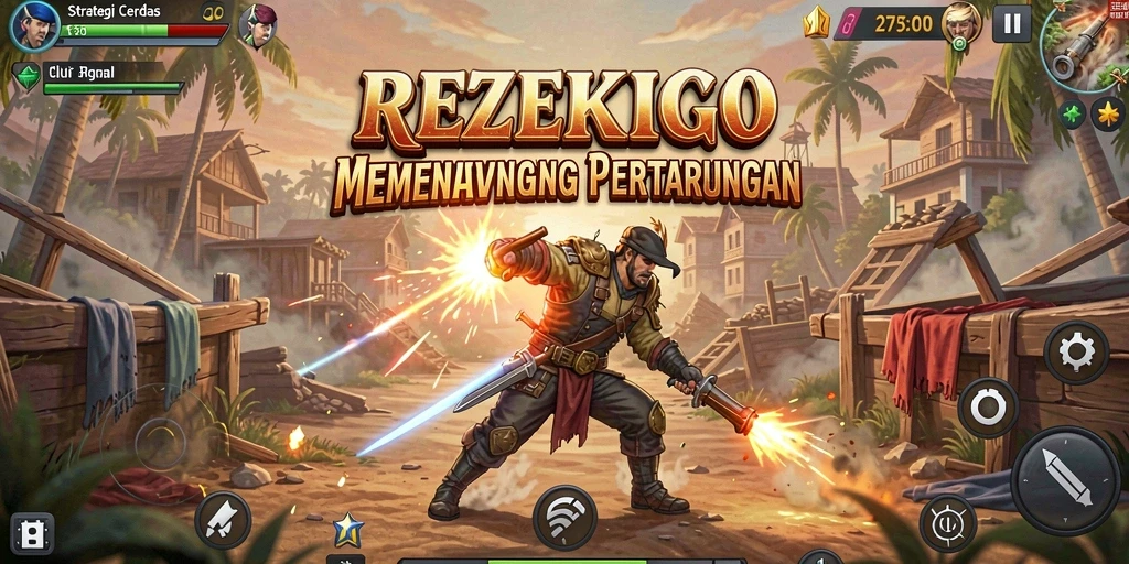 Tampilan gameplay REZEKIGO yang mendebarkan dan strategis.