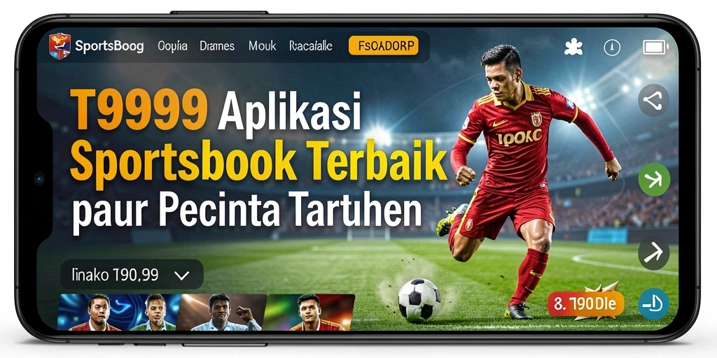 Tampilan gameplay T9999 pada aplikasi Sportsbook yang menonjol.
